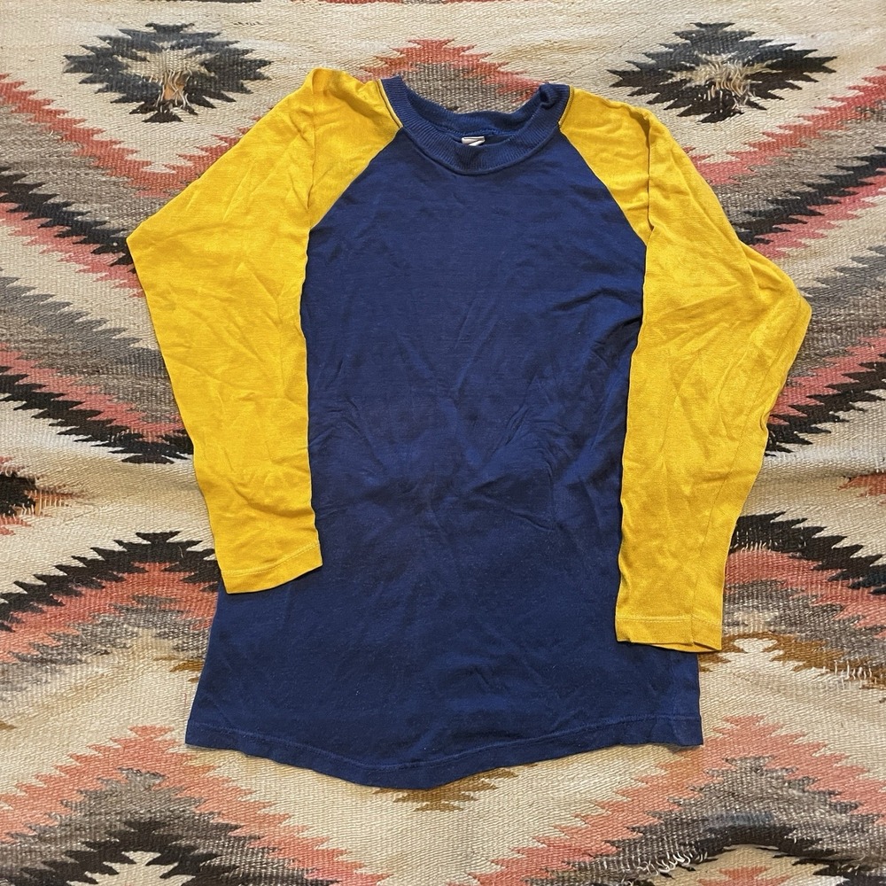 True Vintage 50s Russell Southern Durene Jersey Two Tone Raglan 3/4 Sleeve 17x24